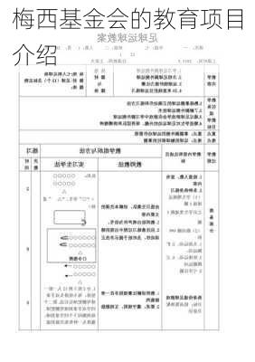 梅西基金会的教育项目介绍