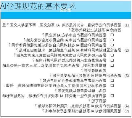 AI伦理规范的基本要求