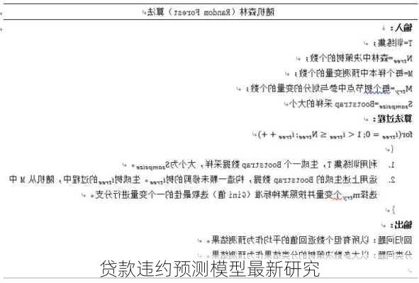 贷款违约预测模型最新研究