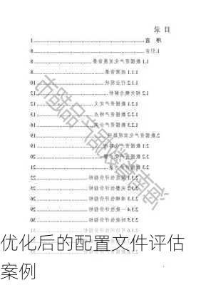 优化后的配置文件评估案例