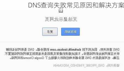 DNS查询失败常见原因和解决方案