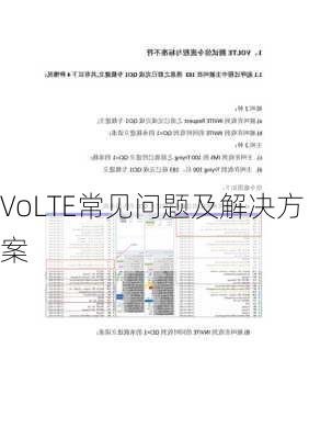 VoLTE常见问题及解决方案