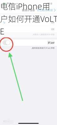 电信iPhone用户如何开通VoLTE