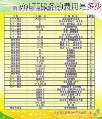 VoLTE服务的费用是多少