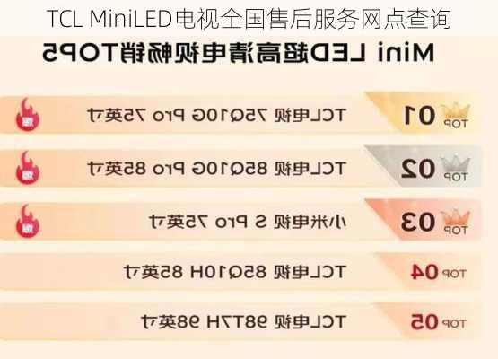 TCL MiniLED电视全国售后服务网点查询