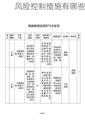 风险控制措施有哪些