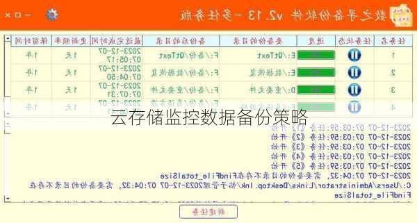 云存储监控数据备份策略