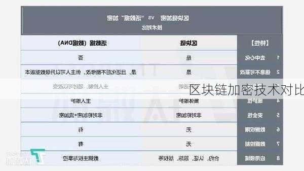 区块链加密技术对比