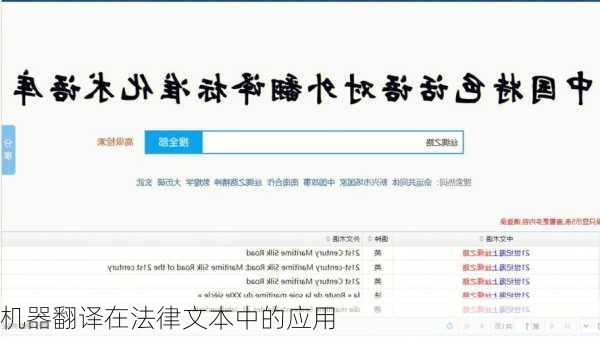 机器翻译在法律文本中的应用