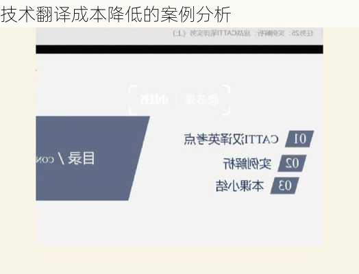 技术翻译成本降低的案例分析