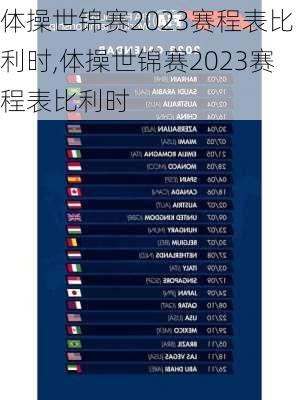 体操世锦赛2023赛程表比利时,体操世锦赛2023赛程表比利时