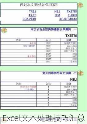 Excel文本处理技巧汇总