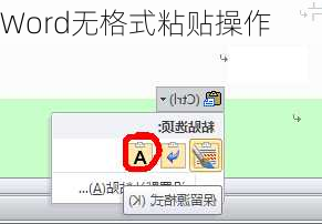 Word无格式粘贴操作