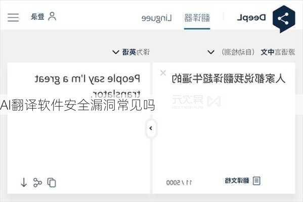 AI翻译软件安全漏洞常见吗