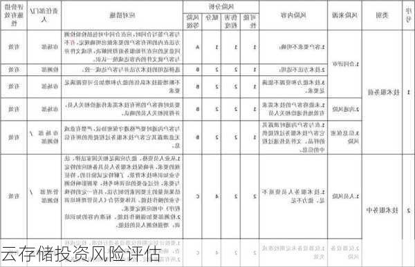 云存储投资风险评估