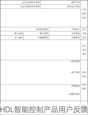 HDL智能控制产品用户反馈