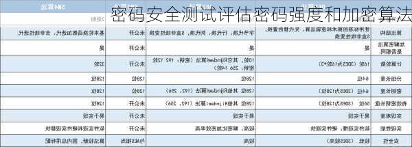 密码安全测试评估密码强度和加密算法