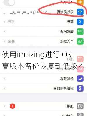 使用imazing进行iOS高版本备份恢复到低版本