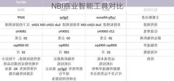 NBI商业智能工具对比