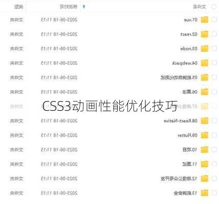 CSS3动画性能优化技巧