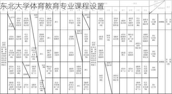 东北大学体育教育专业课程设置