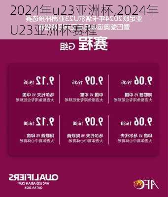 2024年u23亚洲杯,2024年U23亚洲杯赛程