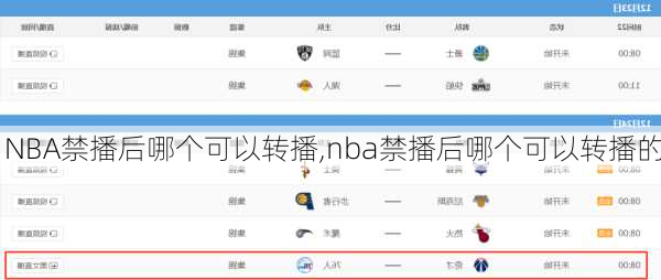 NBA禁播后哪个可以转播,nba禁播后哪个可以转播的