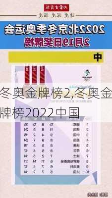 冬奥金牌榜2,冬奥金牌榜2022中国