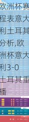 欧洲杯赛程表意大利土耳其分析,欧洲杯意大利3-0土耳其重播