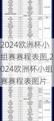 2024欧洲杯小组赛赛程表图,2024欧洲杯小组赛赛程表图片