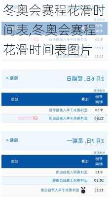 冬奥会赛程花滑时间表,冬奥会赛程花滑时间表图片