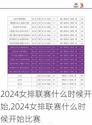 2024女排联赛什么时候开始,2024女排联赛什么时候开始比赛