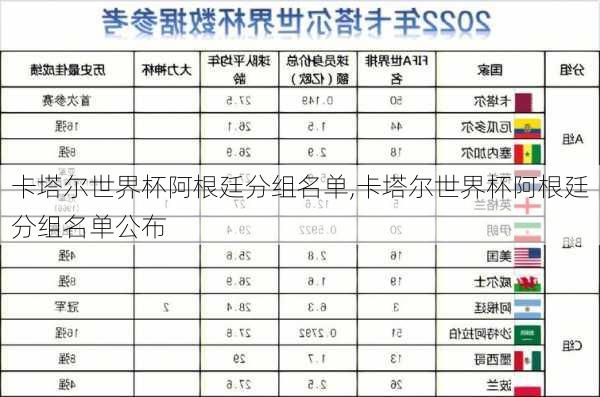 卡塔尔世界杯阿根廷分组名单,卡塔尔世界杯阿根廷分组名单公布