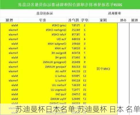 苏迪曼杯日本名单,苏迪曼杯 日本 名单