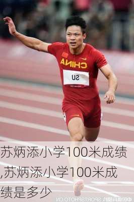 苏炳添小学100米成绩,苏炳添小学100米成绩是多少