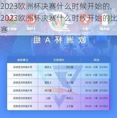 2023欧洲杯决赛什么时候开始的,2023欧洲杯决赛什么时候开始的比赛