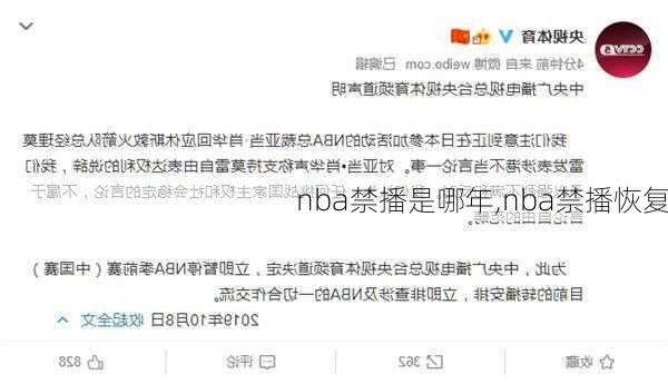 nba禁播是哪年,nba禁播恢复