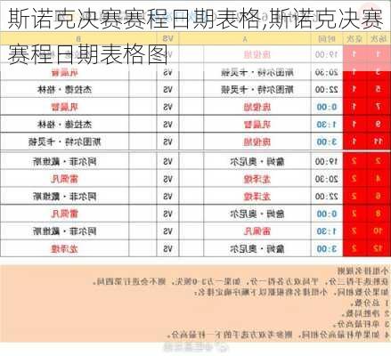 斯诺克决赛赛程日期表格,斯诺克决赛赛程日期表格图