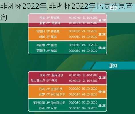 非洲杯2022年,非洲杯2022年比赛结果查询