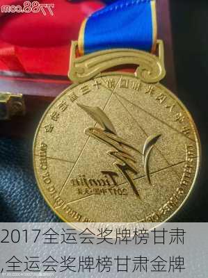 2017全运会奖牌榜甘肃,全运会奖牌榜甘肃金牌