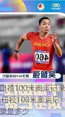 田径100米奥运记录,田径100米奥运记录是多少