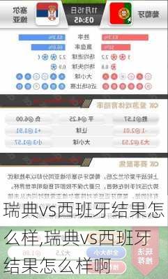 瑞典vs西班牙结果怎么样,瑞典vs西班牙结果怎么样啊