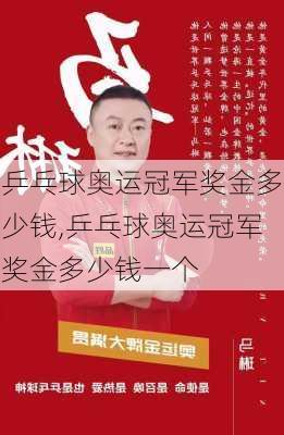 乒乓球奥运冠军奖金多少钱,乒乓球奥运冠军奖金多少钱一个