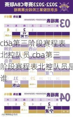 cba第三阶段赛程表北控队员,cba第三阶段赛程表北控队员是谁