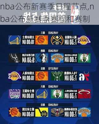 nba公布新赛季日程节点,nba公布新赛季赛程和赛制