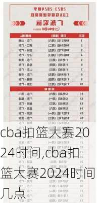 cba扣篮大赛2024时间,cba扣篮大赛2024时间几点