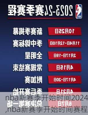 nba新赛季开始时间2024,nba新赛季开始时间赛程