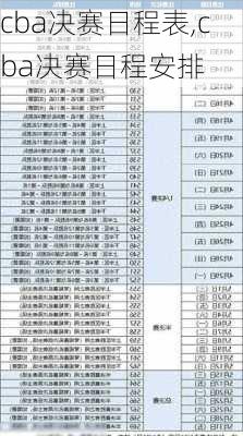 cba决赛日程表,cba决赛日程安排