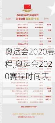 奥运会2020赛程,奥运会2020赛程时间表