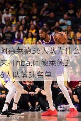 阿德莱德36人队为什么来打nba,阿德莱德36人队篮球名单